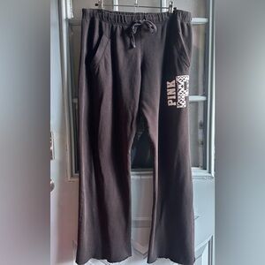 Vintage Y2K Victoria’s Secret PINK Wide Leg Drawstring Sweat Pant Aztec Black M